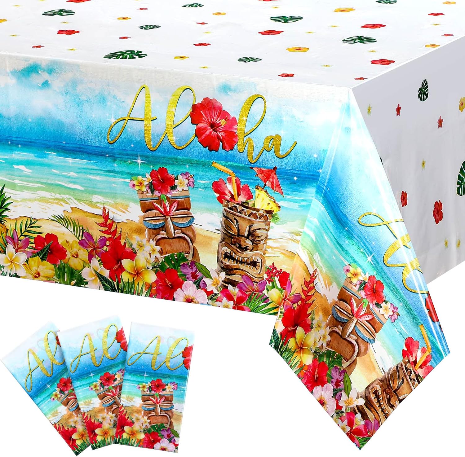 Tatuo Hawaii Tiki Party Tablecloths Hawaiian Luau Table