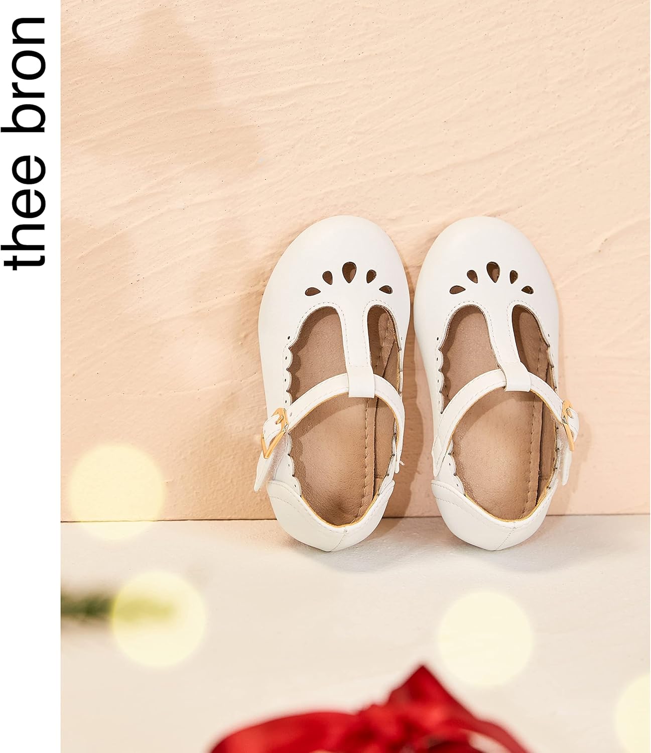 THEE BRON Girl's T-Strap Flats Toddler/Little Kid Ballet Mary Jane Party Dress Shoes - Image 7