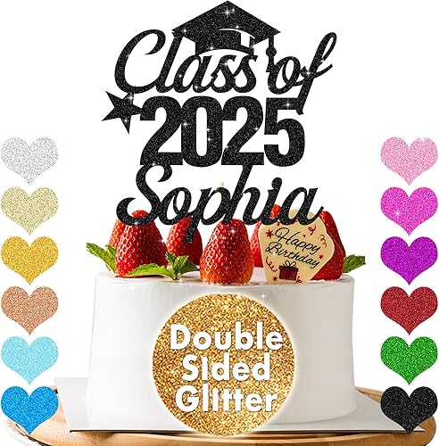 Miniatura 7 de Decoración personalizada para tartas de graduación de clase de 2023, regalos de graduación, felicitaciones, decoración para tartas, decoración de