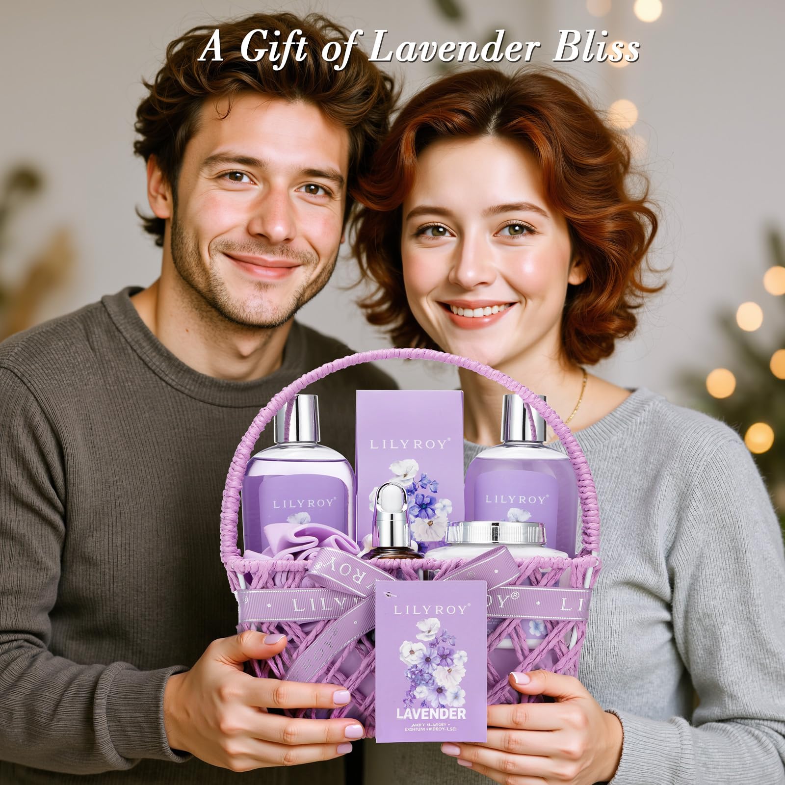 9-Piece Spa Bath Gift Set with Reusable Handwoven Basket