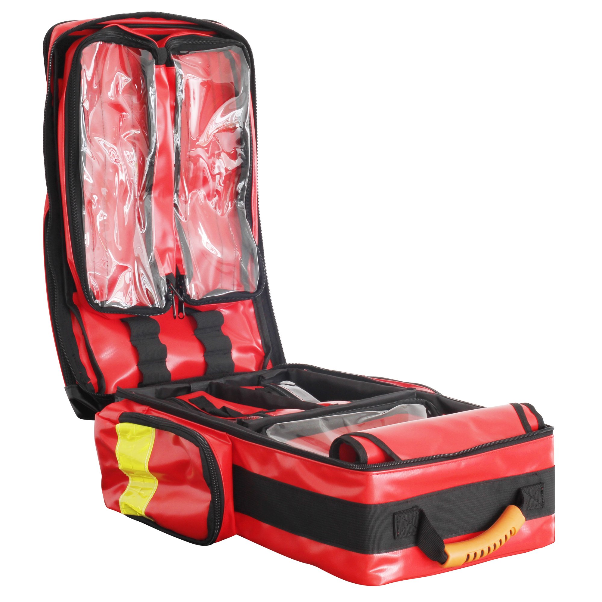 Notfallrucksack MEDICUS M Rot Plane 46 x 30 x 17 cm Rettungsrucksack | Rettungsrucksack inklusive 5 Modultaschen.