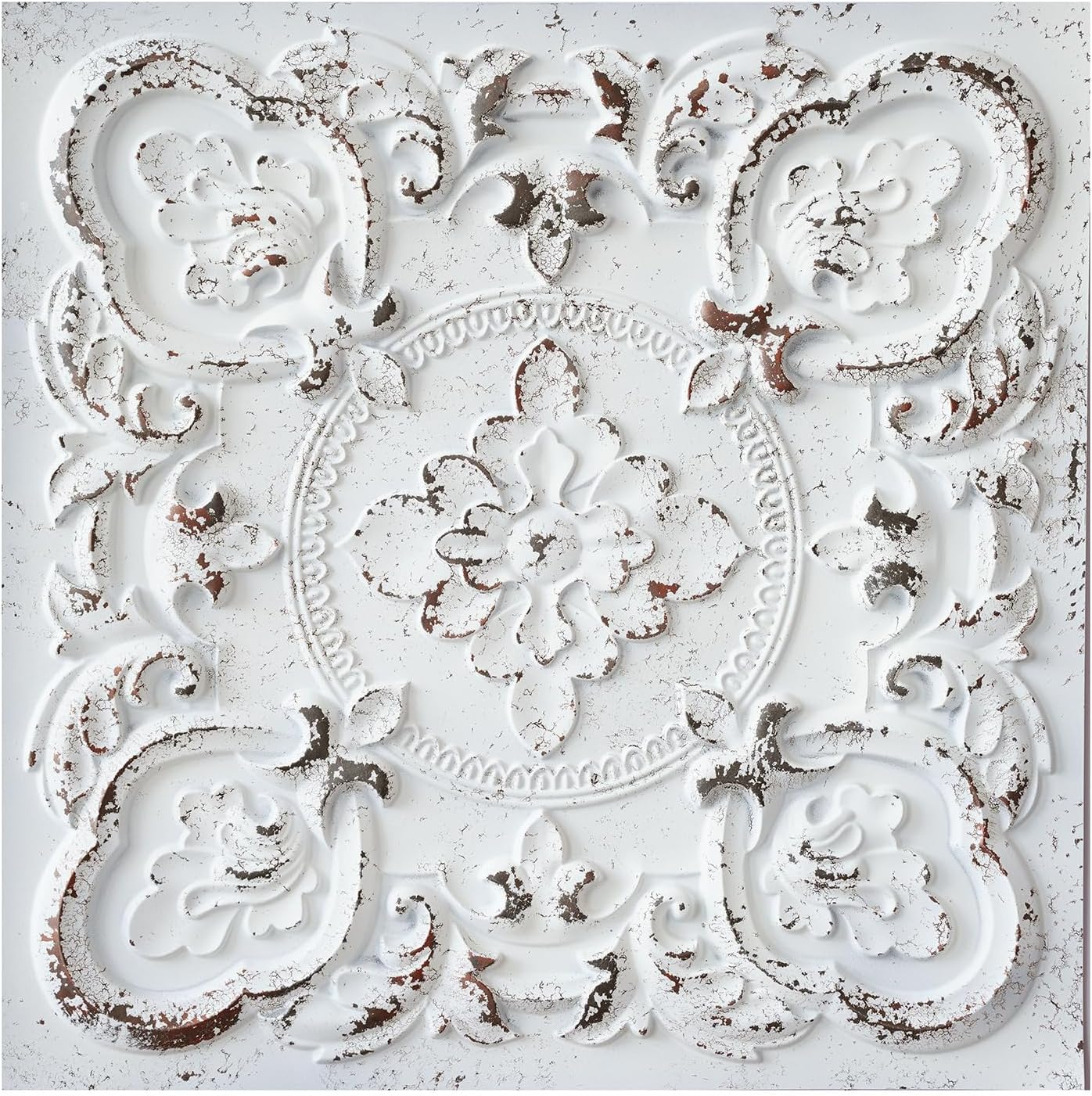 24 x 24 Drop Ceiling Tiles, PVC Ceiling Panel, Home Decor Luxury, for Hotel PL30 10tiles/lot (Distress Crack White Black)