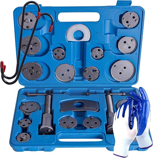 Amerbm 26PCS Disc Brake Caliper Tool Set Wind Back Tool Kit