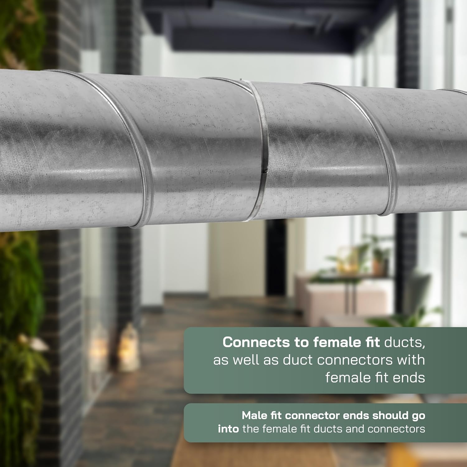 Vent Systems 8'' Inch Backdraft Damper - Backflow Shutter - Heavy-Duty Inline Springs Loaded - One-Way Airflow Ducting Insert - Inline Fan Vent Deflector