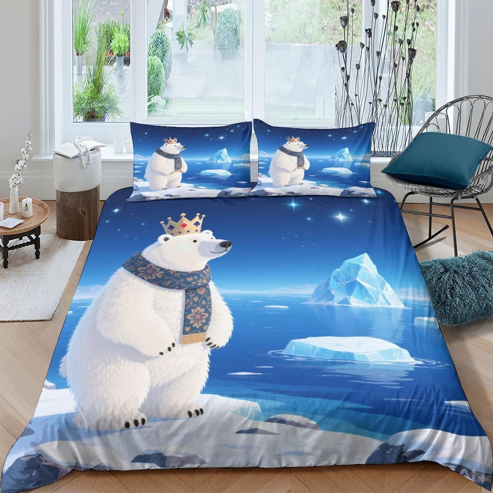 Parure ours polaire 3D pour réchauffer la chambre des enfants