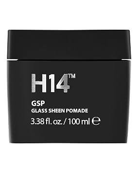 H14 Glass Sheen Pomade for Men 100 mL Water-Based High Shine Hair Styling Product with Flexible Hold Lightweight Paste for Texture, Slick Styles & Smooth Finish Made in Europe