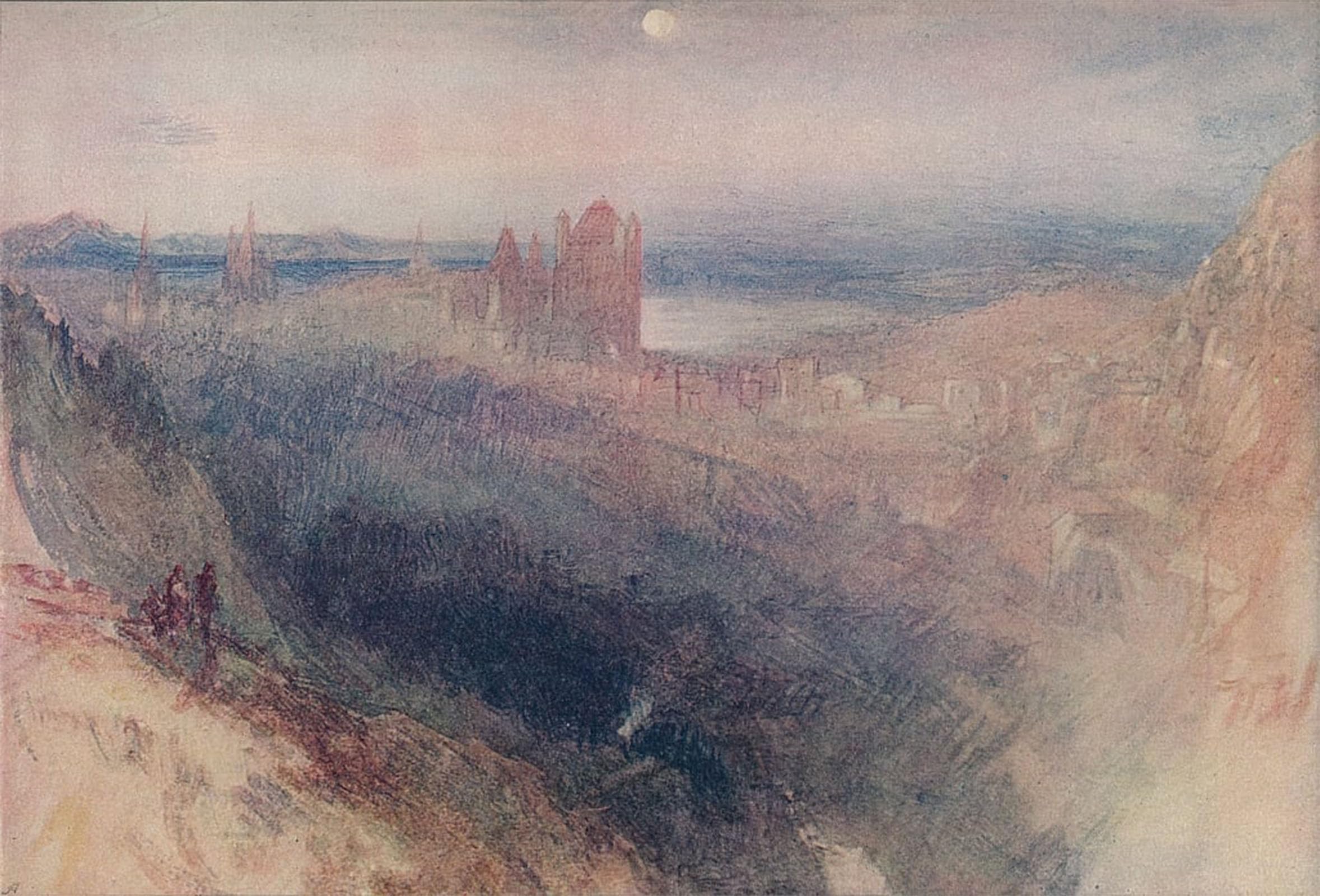 POSTERIIk Vintage Classic Picture Landscape Artwork Lausanne: From Le Signal by Mallord William Turner Portrait Canvas Painting for Office Home Decor 60x90cm