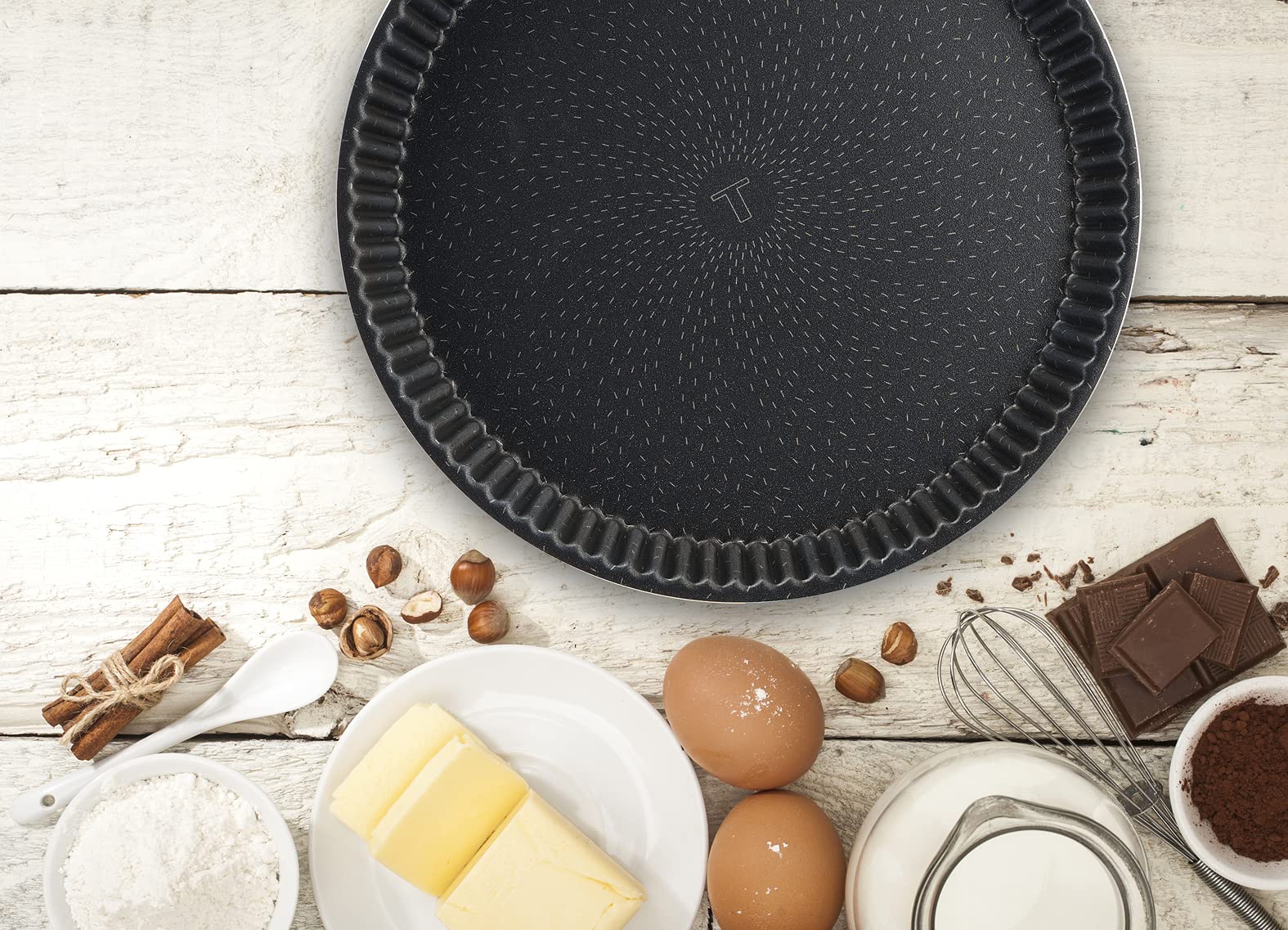 Tefal Success Moule à tarte 30 cm, Revêtement antiadhésif, Aluminium recyclé