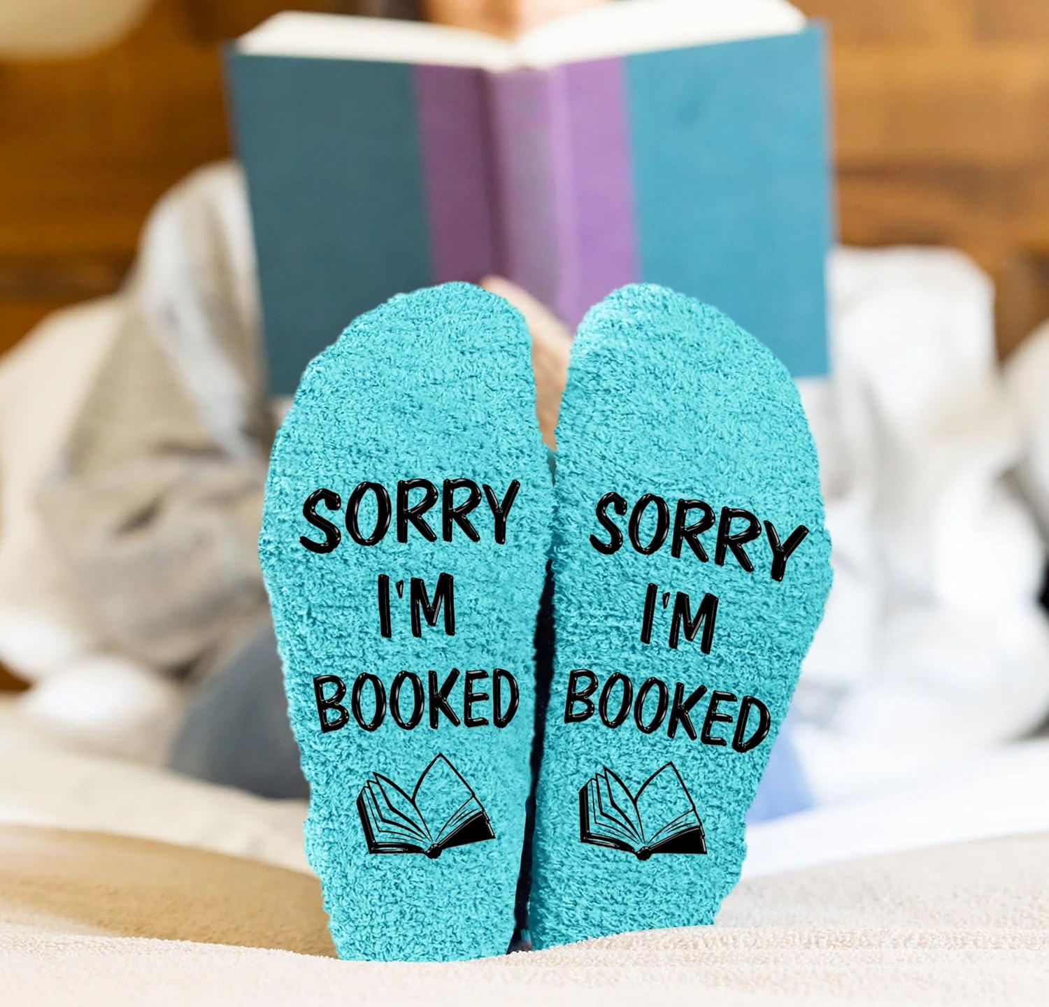 VICRAZY Book Lovers Gifts, Funny Reading Socks for Book Lovers, Cute Gifts for Readers Women, Ideal gifts Socks For Reader - Image 7