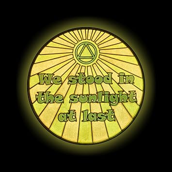 10 Year AA Chip Sobriety Coin Medallion, Sober Sunlight of the Spirit