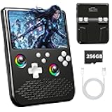 H5 Retro Gaming Console, 5.0 Inch IPS HD Screen Handheld Game Console, 256GB TF Card Build-in 40000+ Classic Games, Portable Video Arcade Support 34+ Emulators with 4000mAh Battery, Black