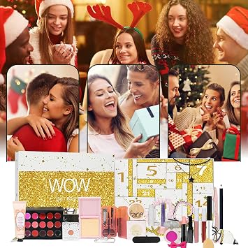 Advent Calendar 2024 Beauty, 24 Day Beauty Advent Calendar, Makeup Set Countdown Calendar - Countdown to Christmas 24 Days, Makeup Calendar, Beauty Countdown Set for Women, Girls