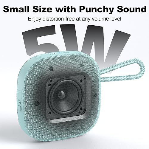 Miniatura 2 de Bobtot Altavoz Bluetooth portátil inalámbrico, IPX7 pequeña ducha impermeable altavoz, tiempo de reproducción de 16 horas, sonido fuerte y estéreo