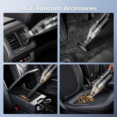 Miniatura 4 de Aspiradora de Mano Inalámbrica - Aspiradora de Coche Portátil Limpiador Inalámbrico con 11000Pa de Succión Potente, 0.54kg de Peso Ligero, Carga