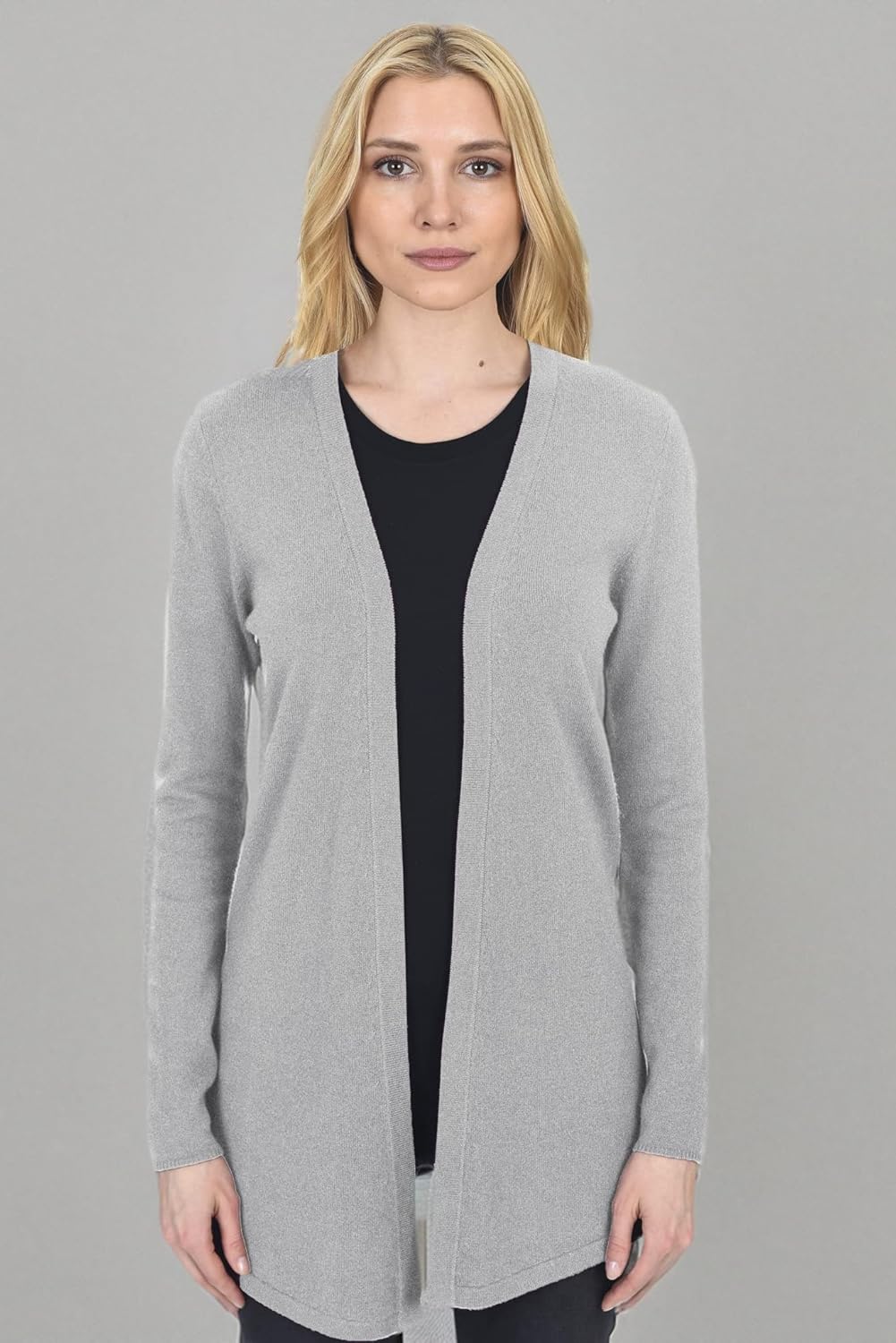 State Fusio Women's Open Front Cardigan 100% Merino Wool Long Sleeve Sweater - Image 5