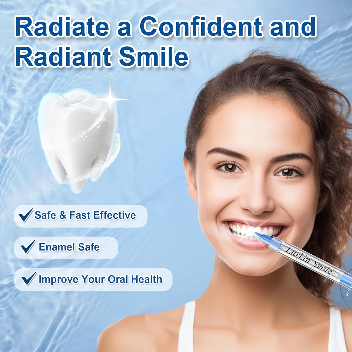 Teeth whitening Gel, whitening Refill Gel for Any Teeth whitening kit lamp