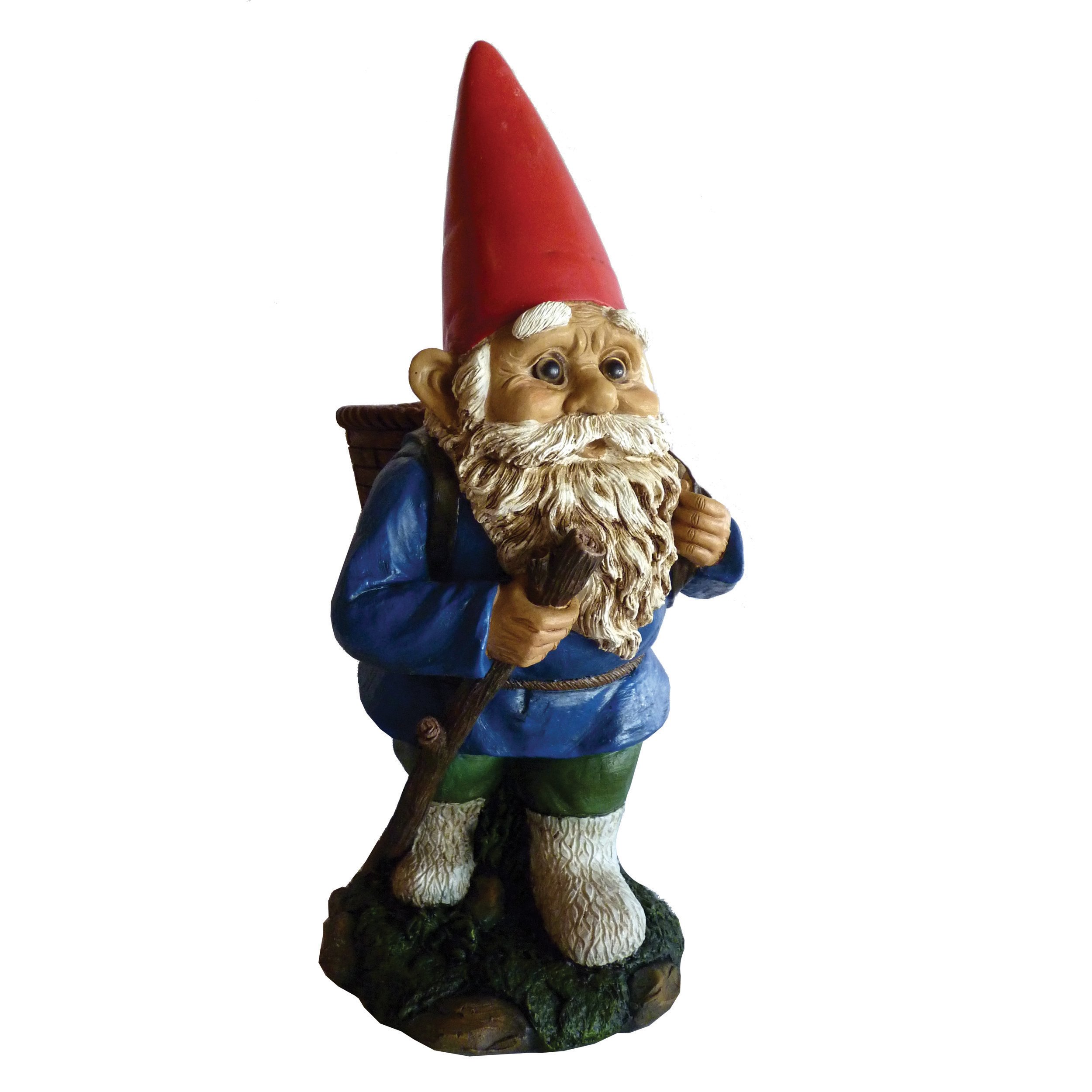 Michael Carr diseños 80039 Garrold GNOME con Cesta al Aire Libre Estatua