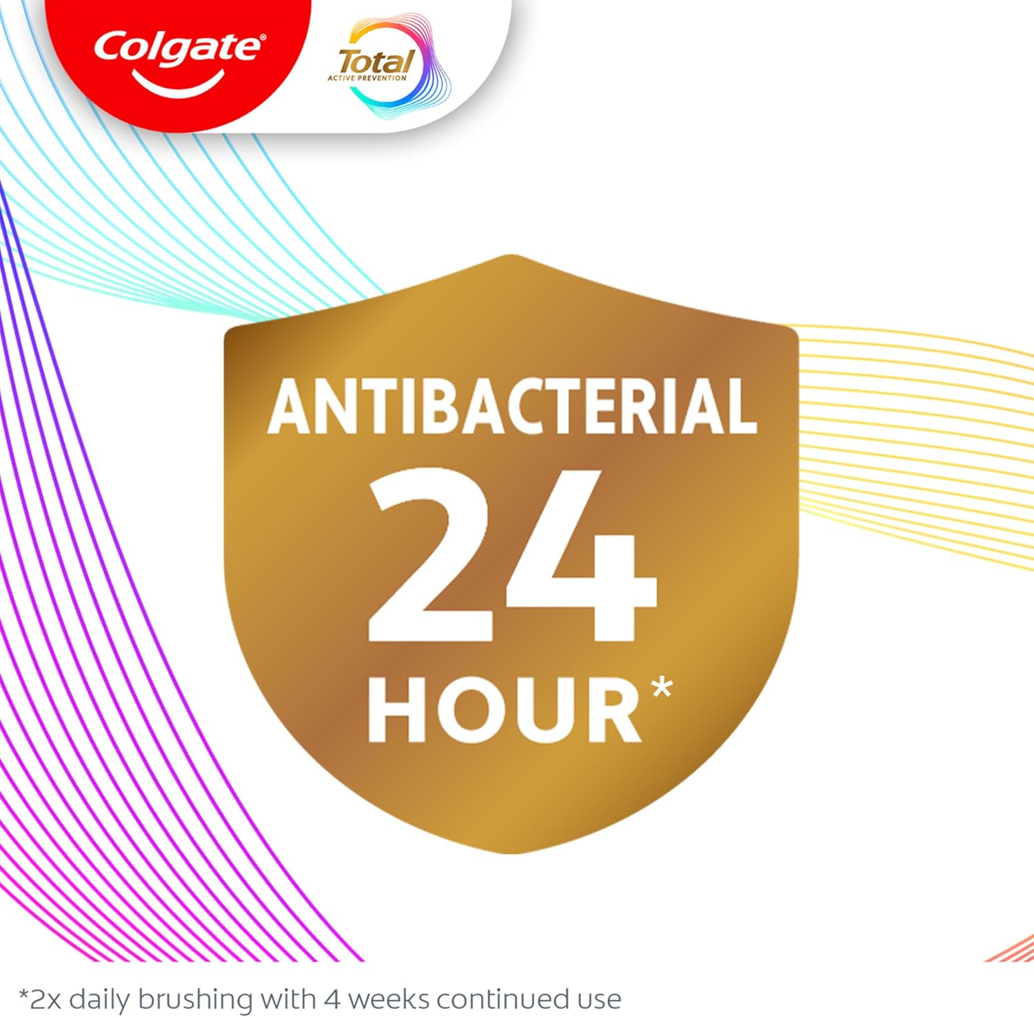Colgate Total Whitening Toothpaste Paste, 5.1 oz, 2 Pack, Fluoride Antibacterial for Plaque, Gingivitis, Sensitivity, Stain Removal, Clinically Proven, Mint