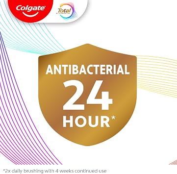 Colgate Total Active Prevention معجون أسنان عميق نظيف، معجون أسنان مضاد للفلورايد، تركيبة فلورايد مثبتة سريريًا تساعد في مكافحة بكتيريا البلاك، النعناع، 3 عبوات، 5.1 أونصة