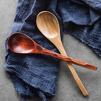 Spoons Kitchen Wooden Spoon Fork Kitchen Cooking Utensil Tools Soup Teaspoon Tableware Practical Soup Spoons Kitchen Accessories
