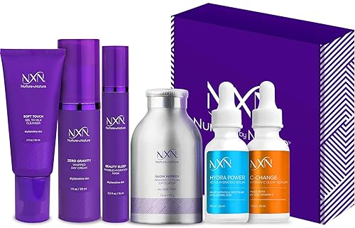 Sistema de cuidado de la piel NxN kit completo antienvejecimiento hidratante diario con suero de vitamina C y ácido hialurónico hidratante facial