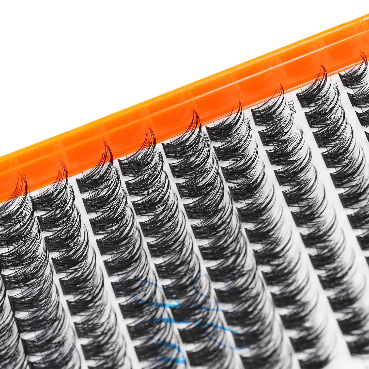 Black/Color Wide Stem Cluster Eyelashes Kit 2 in 1 Bond&Seal+ 1pcs Tweezer D Curl Mix10-18mm Individual False Eyelashes 5D Volume DIY Eye Lashes Extensions(Color-M02-10-12-14-16-18mm)
