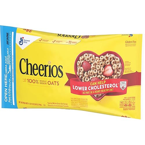 Vista 18 de Cheerios, Heart Healthy - Cereal para desayuno sin gluten, tamaño familiar, 18 onzas