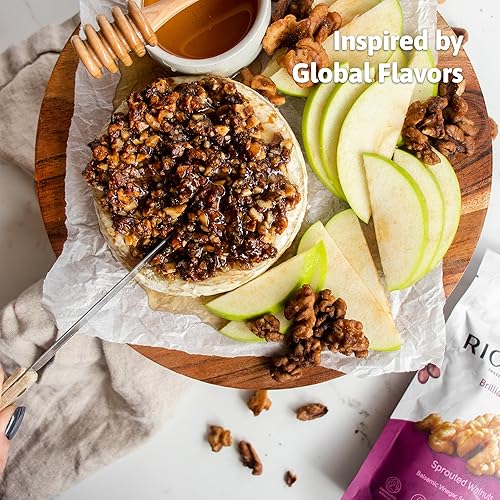 Miniatura 5 de Rich Nuts Brilliant Balsamic Gourmet - Nueces germinadas  Veganas, Paleo, Keto  Vinagre balsámico, ajo y sal marina  No tostadas, deshyrdated,