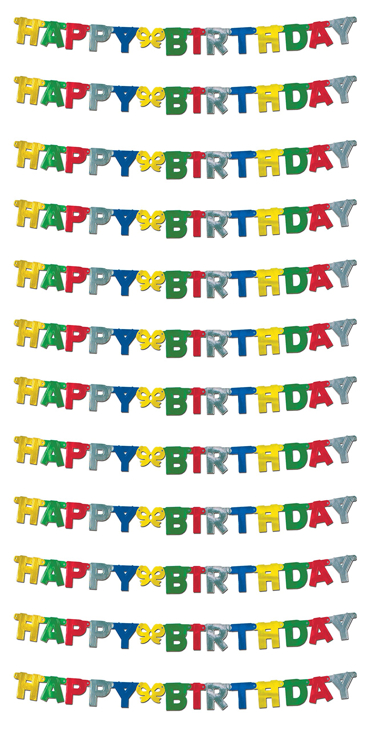 Serpentins Happy Birthday Beistle pour réussir facilement votre décoration de plafond