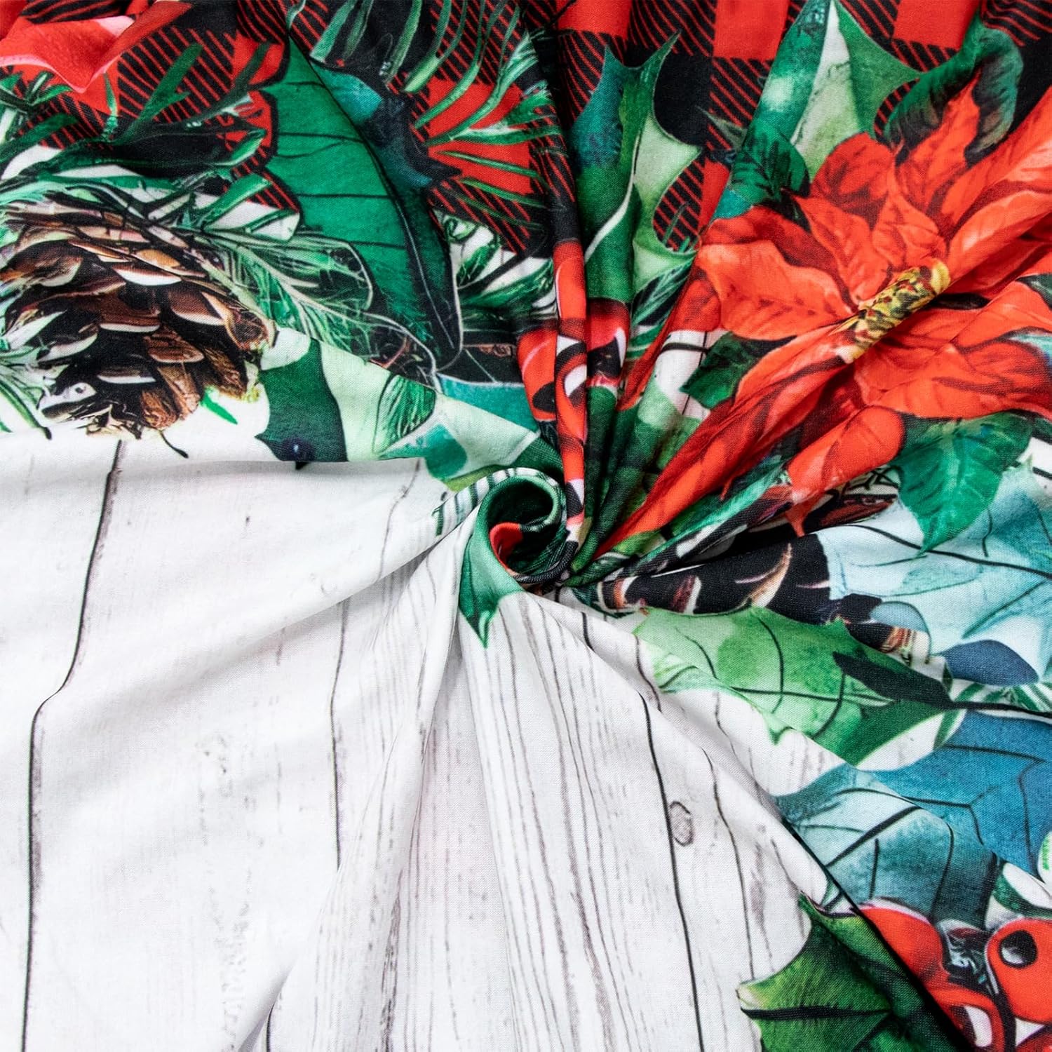 Christmas Chair Covers Set of 4/6, Christmas Dining Room Chair Covers, Removable Stretch Chair Covers, Chair Covers Seat Protector for Kitchen Holiday Party Decor (D 6pcs)