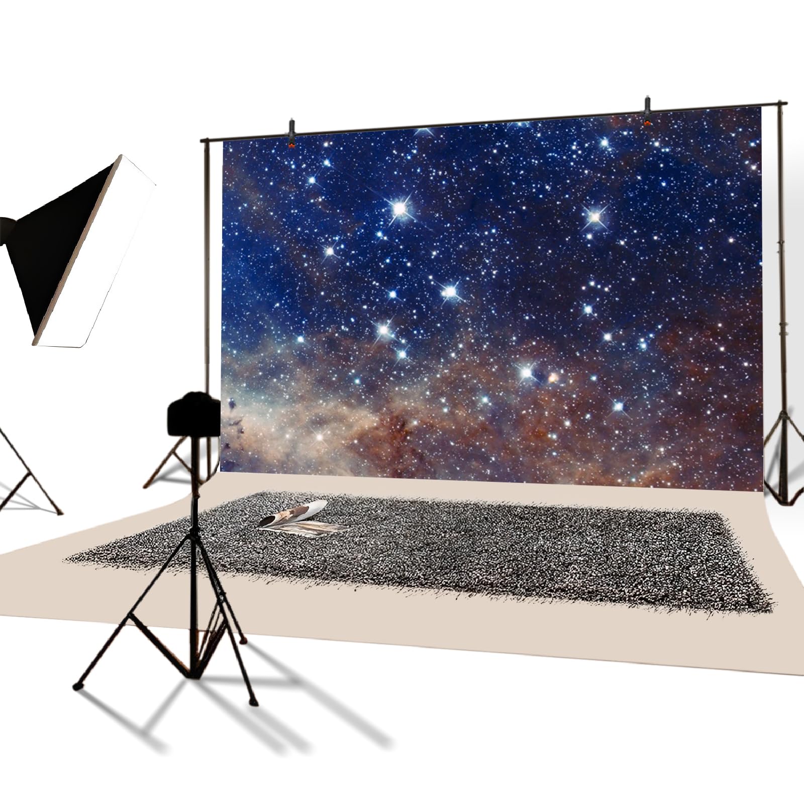 YongFoto 3x2,5m Vinilo Fondo de fotografía Noche Estrellada Estrellas Shinning Via Láctea Maravillas Telón de Fondo cumpleaños Fotografía Estudio de Foto Fondos fotográficos Papel Pintado