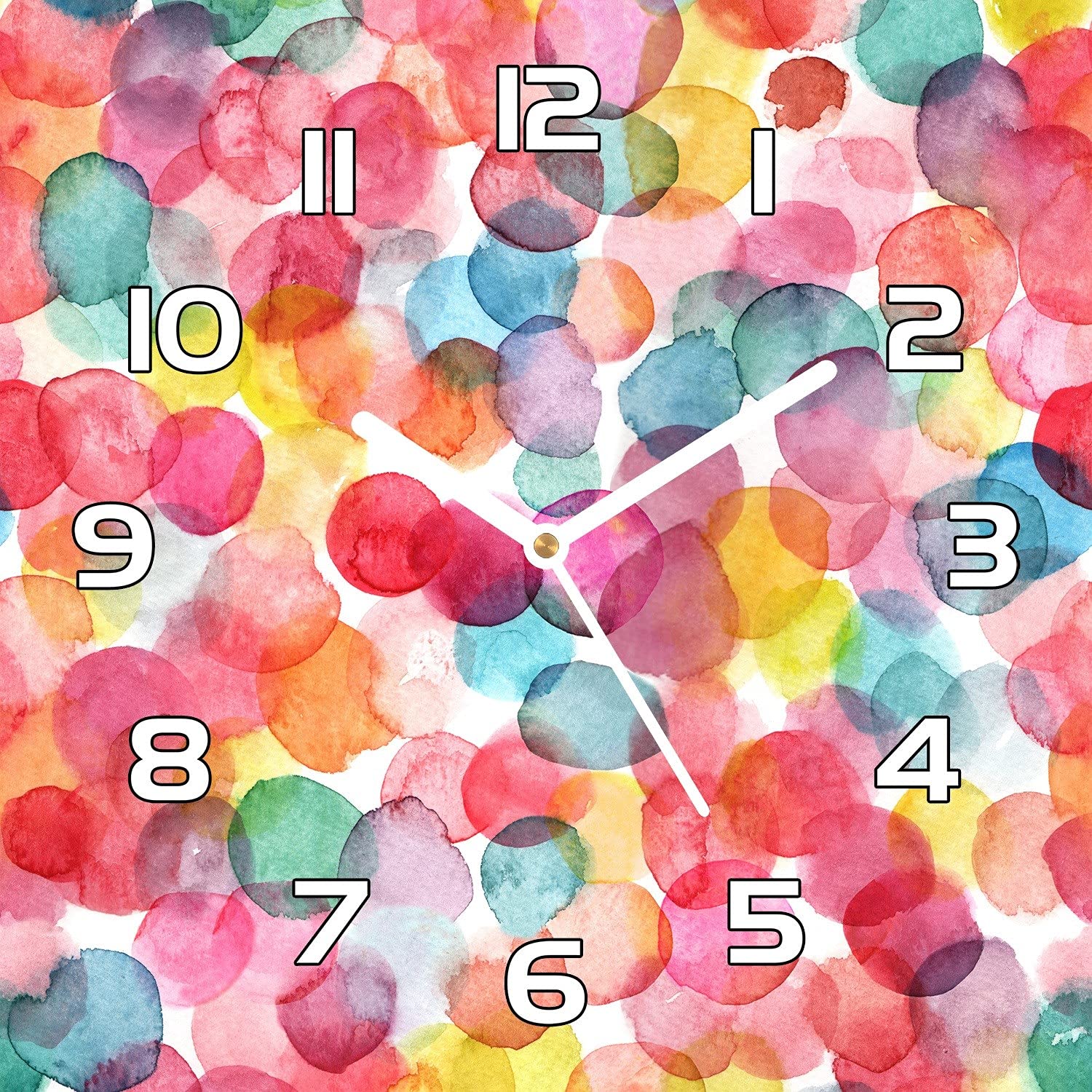 Horloge en verre Coloray 30x30 cm lavable et moderne pour sublimer vos murs ternes