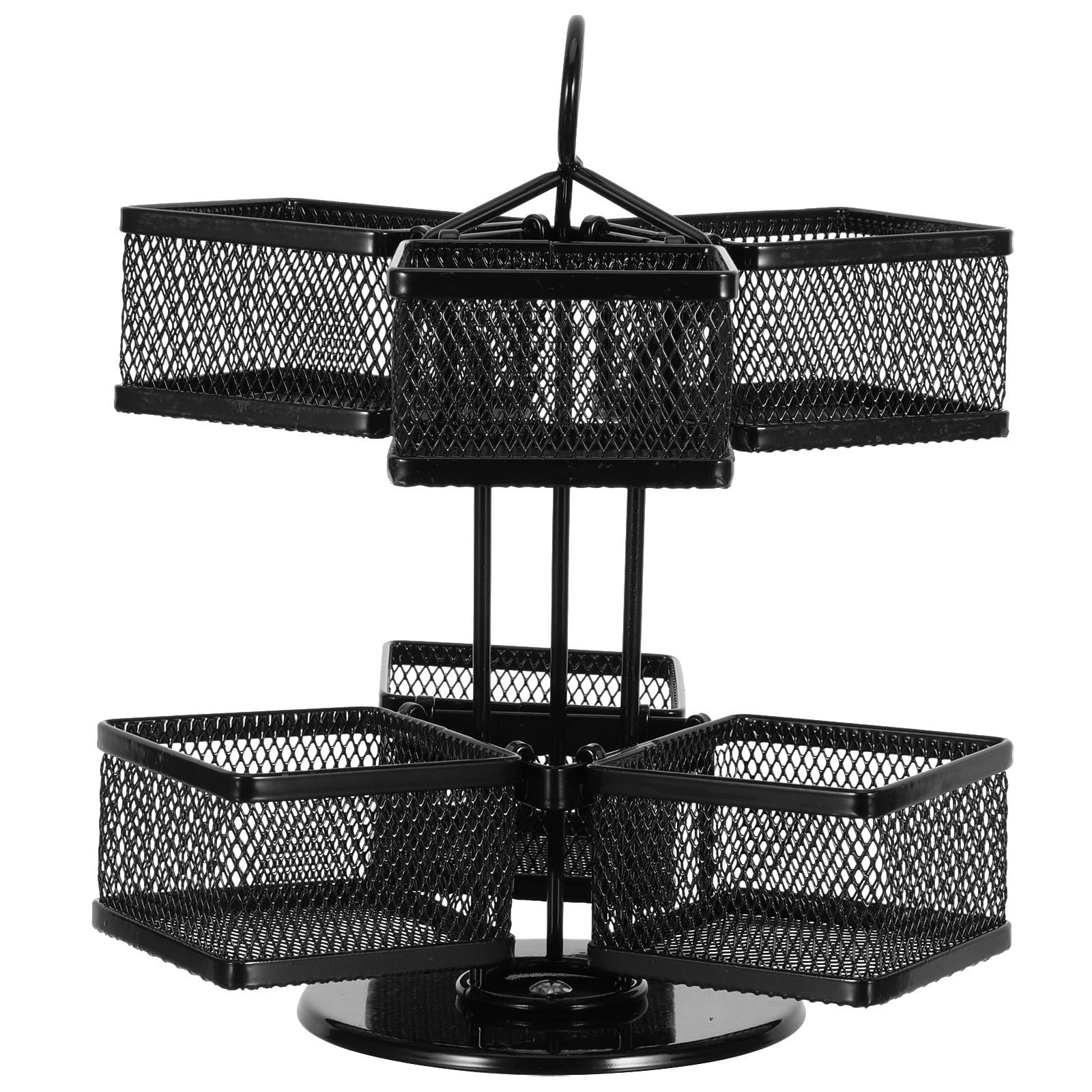 GANAZONO Organizador Giratorio para Bolsitas de Té 6 Compartimentos Desmontables, Estructura de Hierro y Almacenamiento Vertical para Cocina y Rincón de Café, Capacidad hasta 72 Unidades