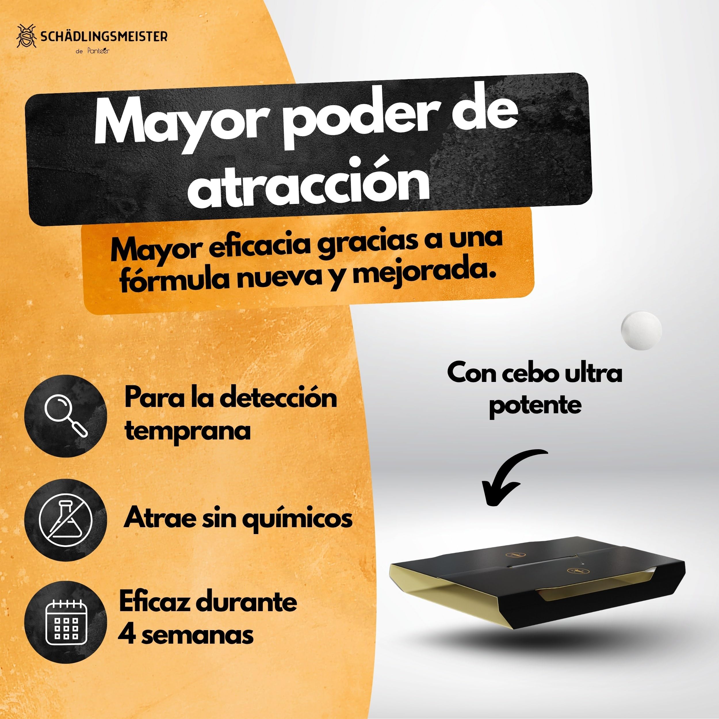 Trampa para chinches – 8 unidades – Con sustancia atrayente – Eficaz hasta 4 semanas – Para determinar la necesidad y controlar la infestación – Sin químicos – Contra Cimex lectularius y C. hemipterus