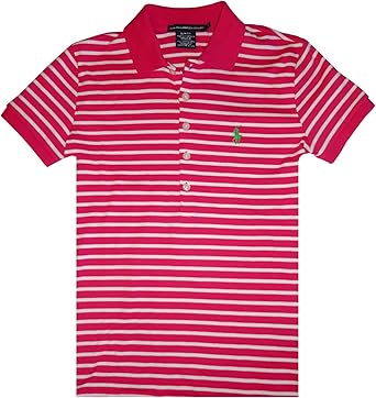 Pink striped polo shirt womens Outlet