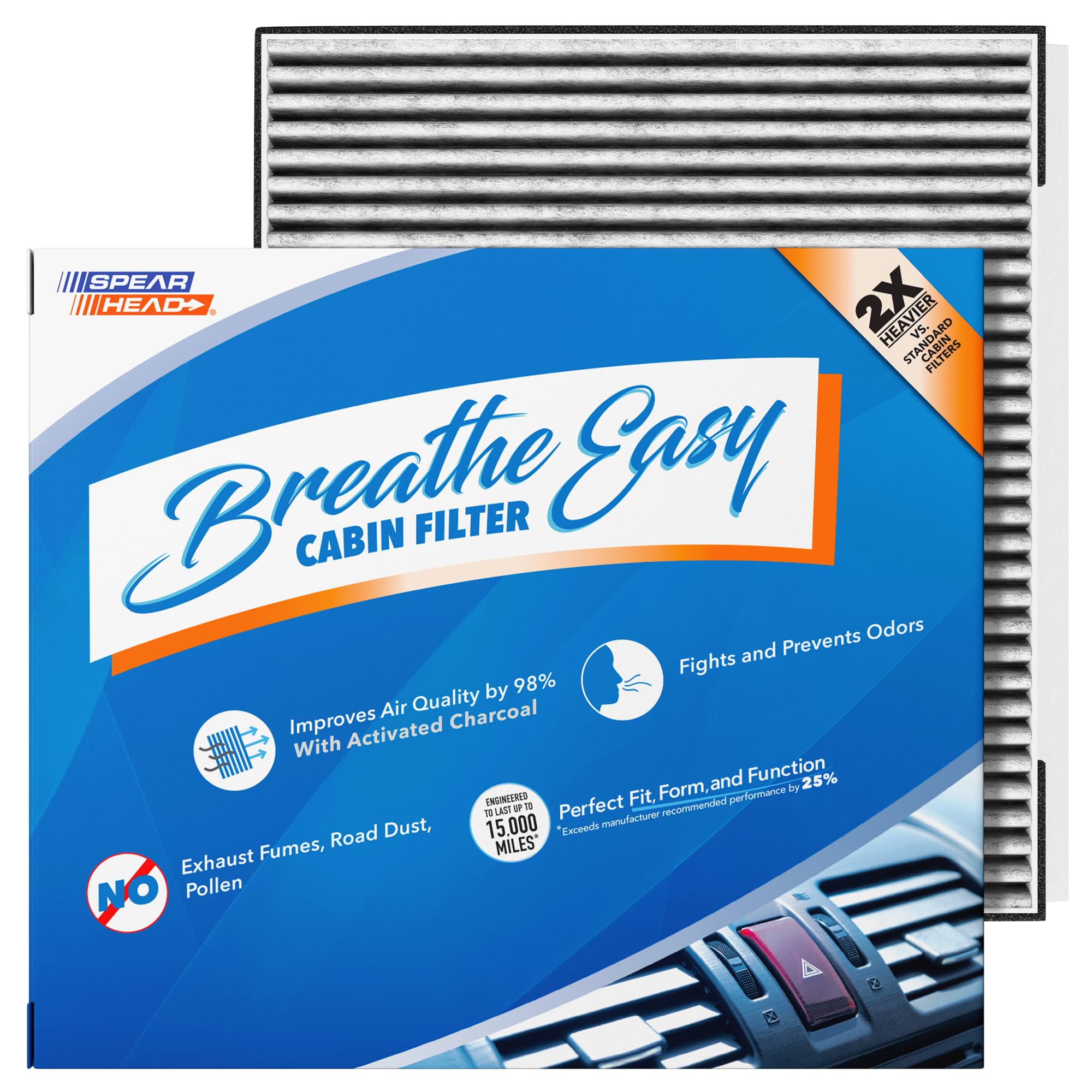 Spearhead Odor Defense Breathe Easy AC &amp; Heater Cabin Air Filter (BE-735)