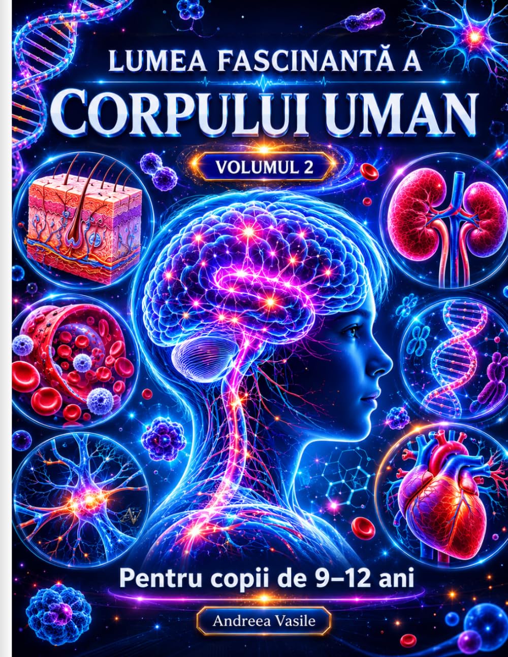 Lumea Fascinantă a Corpului Uman — Volumul 2: Ghid educativ ilustrat despre sistemul nervos, imunitar, hormonal și secretele ascunse ale corpului pentru copii de 9 până la 12 ani