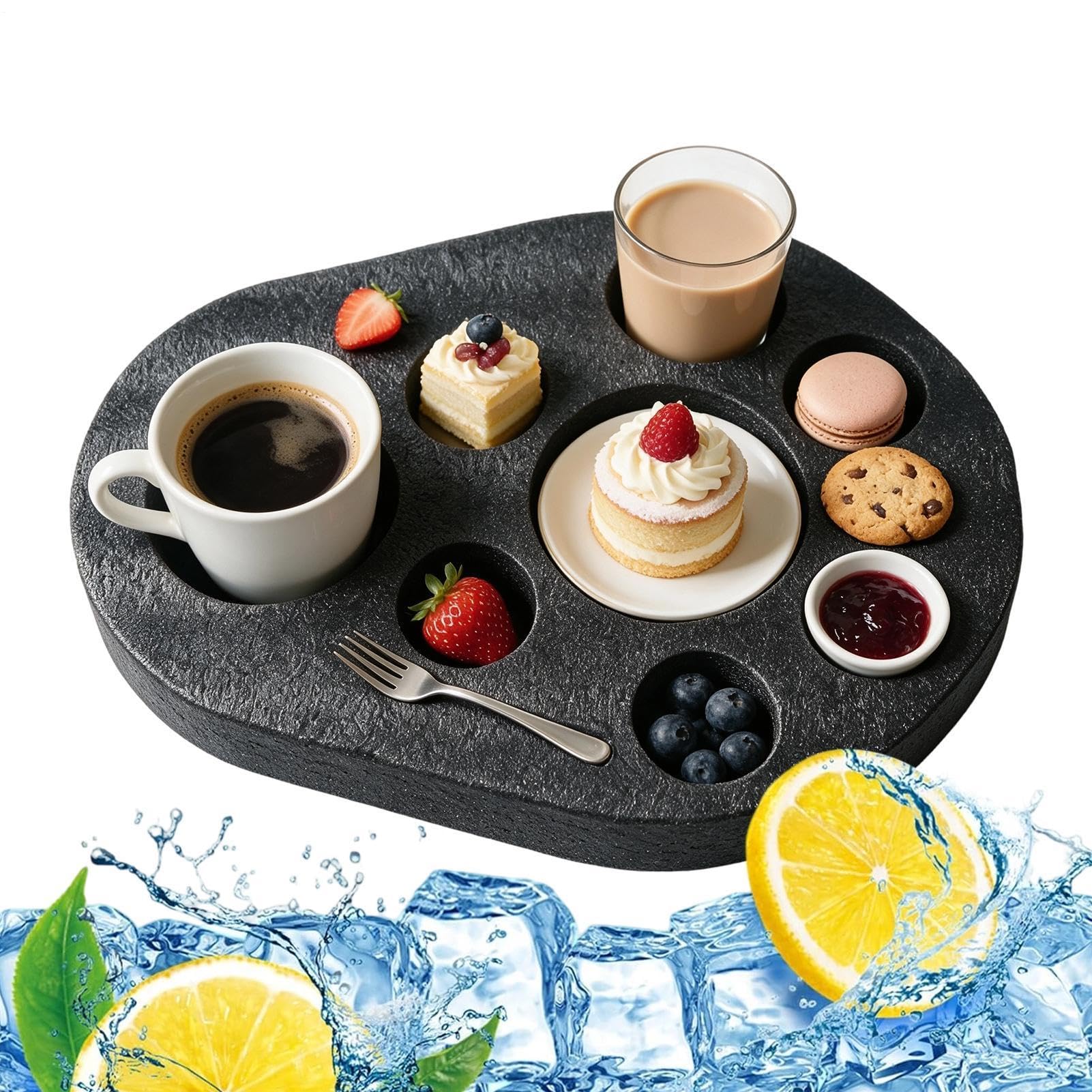 Table Flottante pour la Piscine Rafraîchissement Estival 52,5 X 36 Cm avec