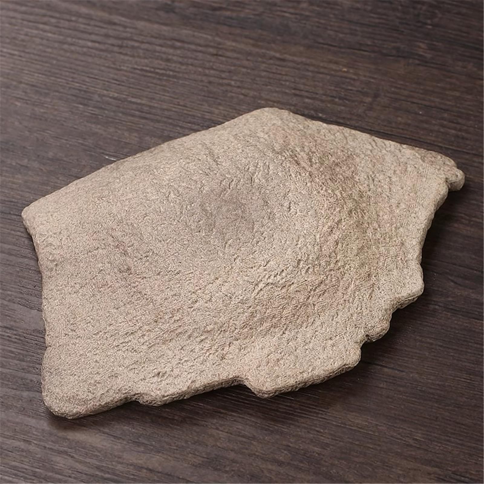 Sottovasi per Fiori Piattino in Ceramica con Vassoio antigoccia Imitazione Pietra Irregolare Vaso