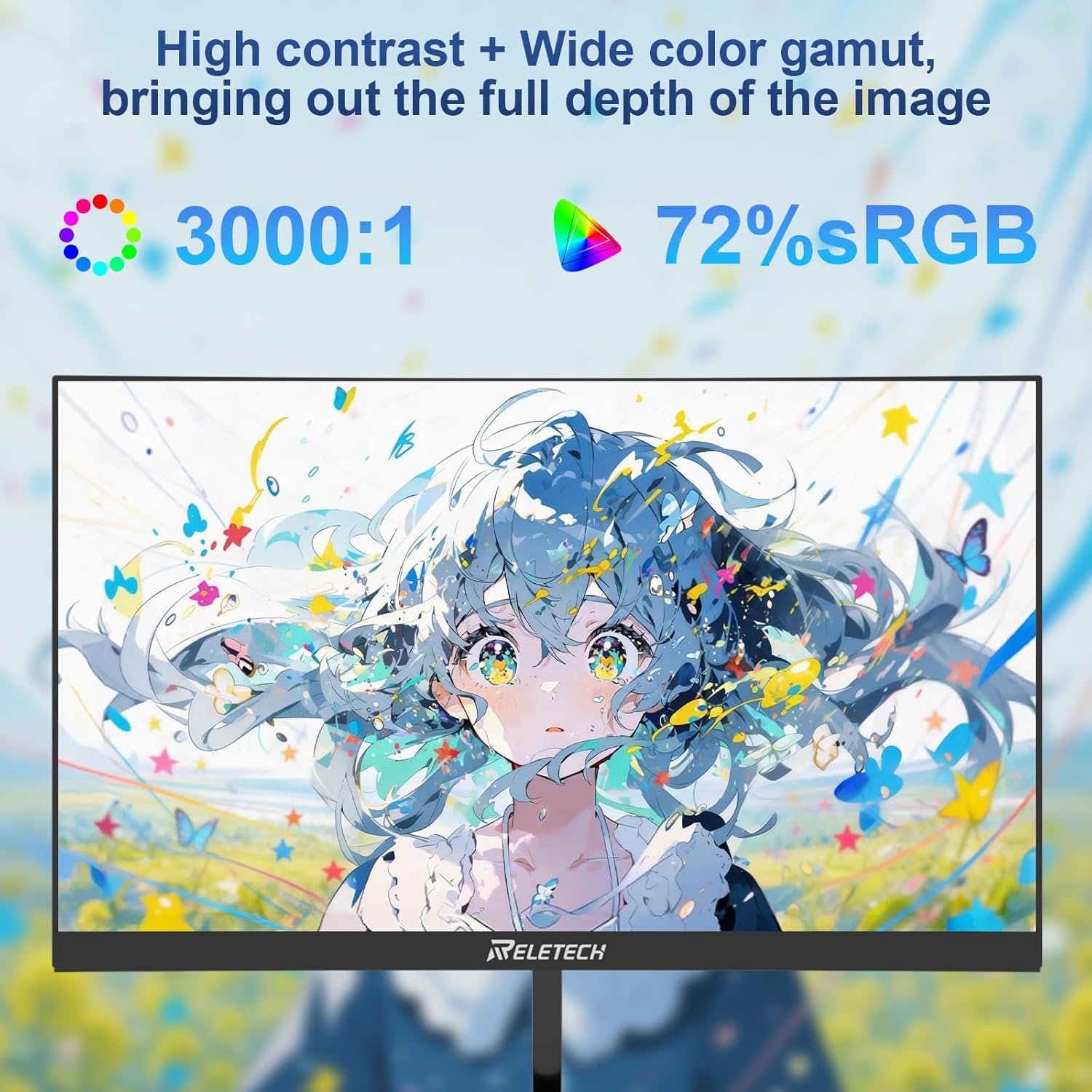 23.8 Inch 100Hz Curved Monitor, FHD (1920 x 1080) VA Panel 3000R, 3000:1 Contrast Ratio, Support Freesync, HDMI Ports Suitable for Gaming and Office Work (L25K60)