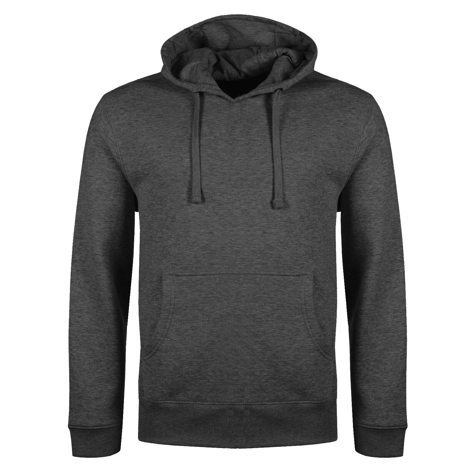 Mens Pullover Hoodie Plain Fleece Sweatshirt Gym Casual Tops Hooded Size M - 5XL