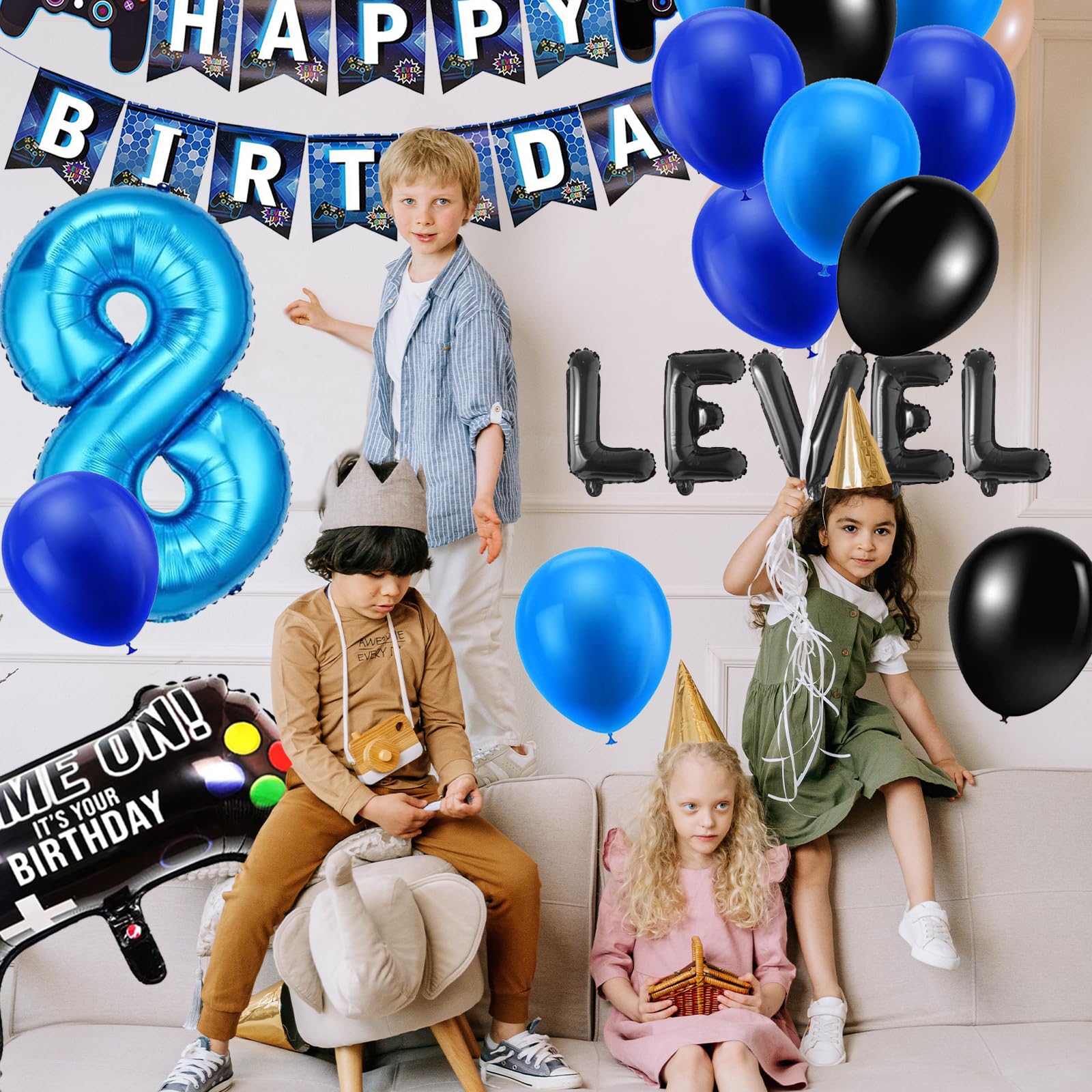 YOUYIKE Decorazioni per Feste di Videogiochi 13 anni, 32 Pezzi Palloncini di Compleanno di Gioco Ragazzi, 13 ann Decorazioni Torta Video Game, per Feste Videogioch per Ragazzie e Giocatori
