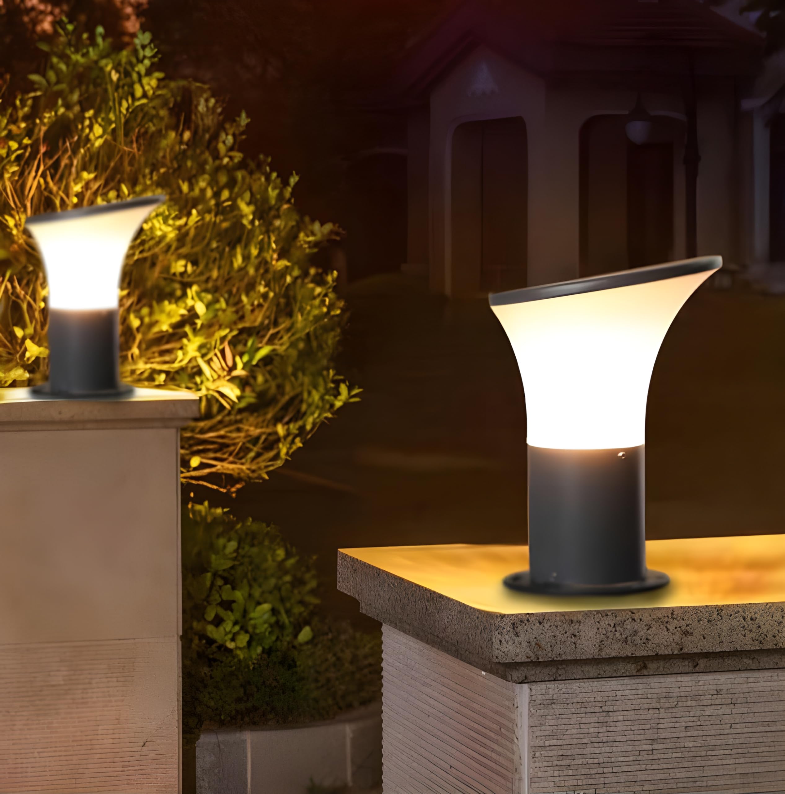 Gate Light for Home Gate/Gate Lamp for Outdoor Waterproof/Gate Lamp/Pillar Gate Light for Outdoor for Stairs, Garden, Boundaries, Pillar (Oppo) (Bulb Not Included) (Pack of 2)-image-44