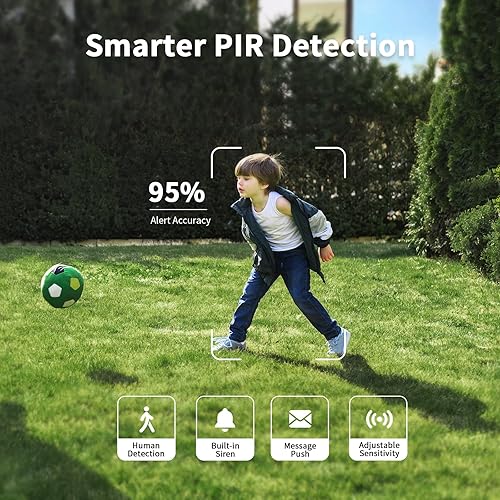Miniatura 6 de SEHMUA Cámaras de seguridad solar 2K inalámbricas para exteriores, paquete de 2 cámaras de seguridad WiFi de visión de 360 con visión nocturna a