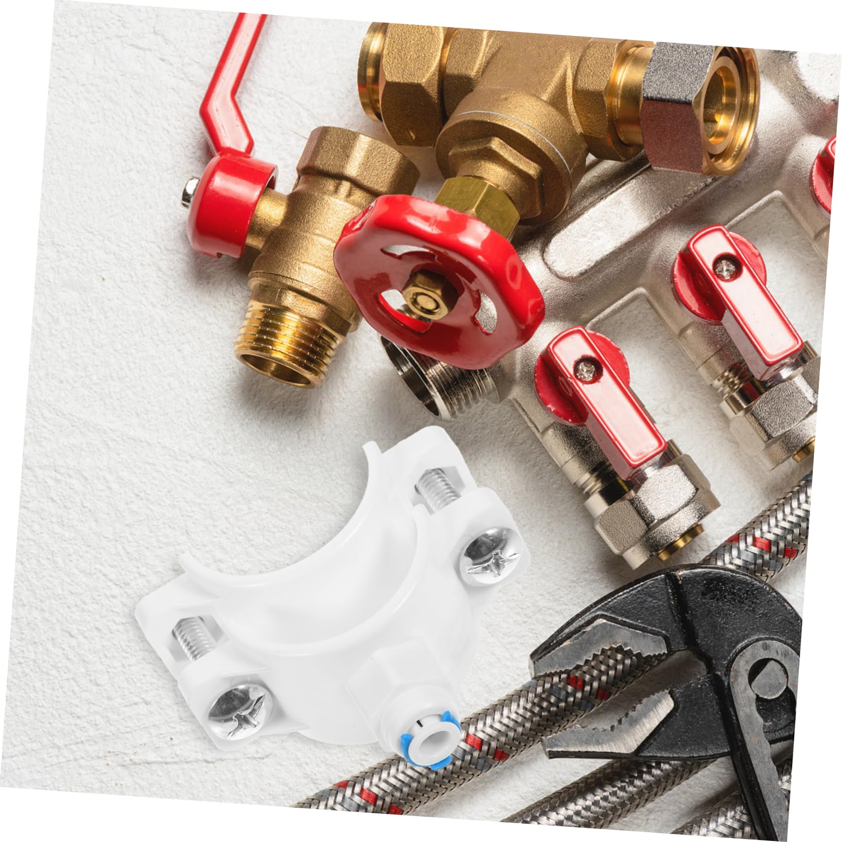 HOLIDYOYO Water Filter Mounting Bracket for 40-48mm Drain Quick Connect Clamp for Reverse Osmosis