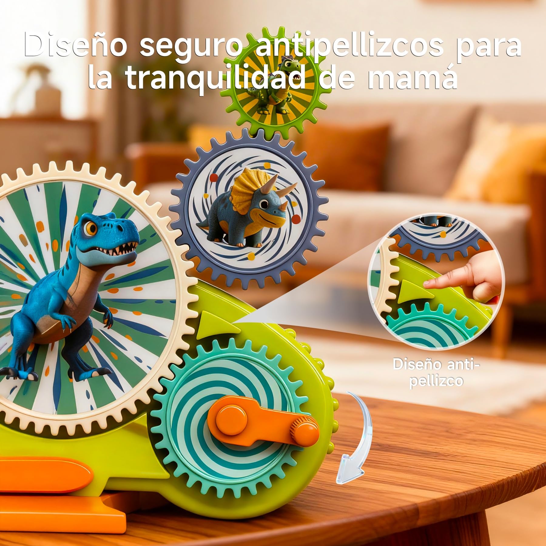 Juguetes de Engranajes para Niños 3-5 Años, Juguete Educativo STEM, Construcción Creativa