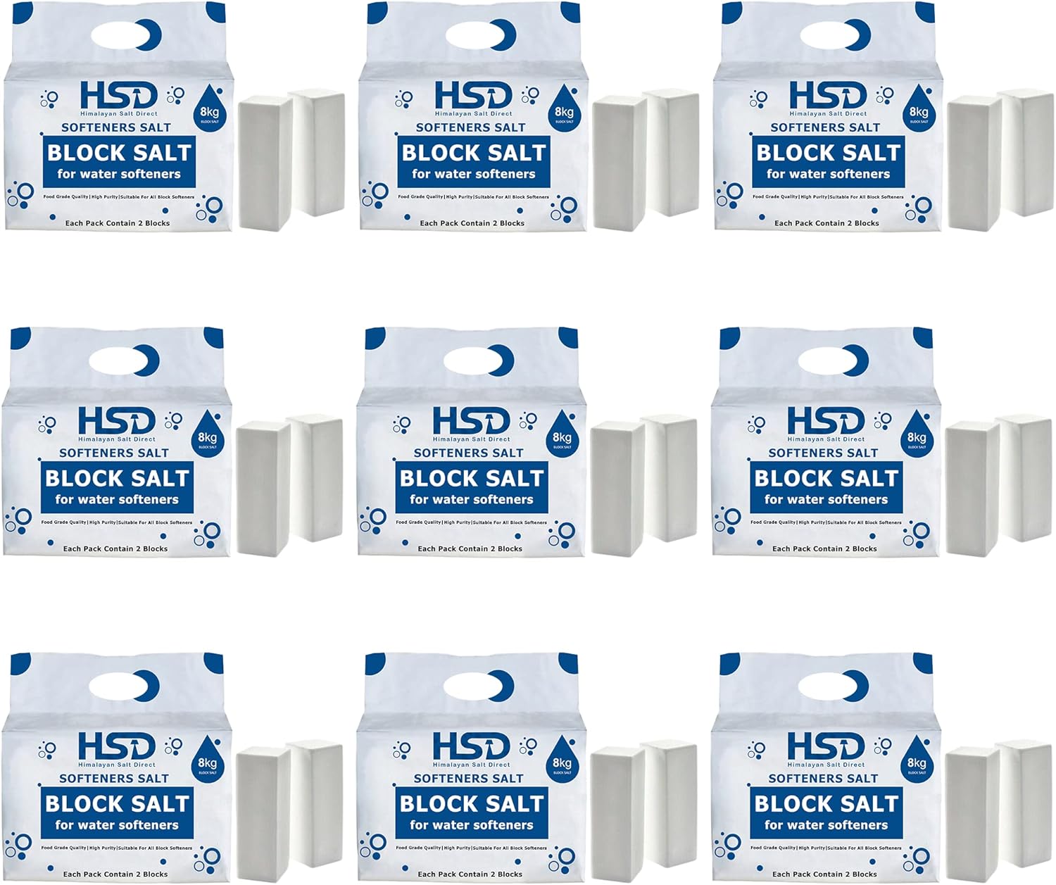 Block Salt for Water softeners, Original Pure Food Quality Salt