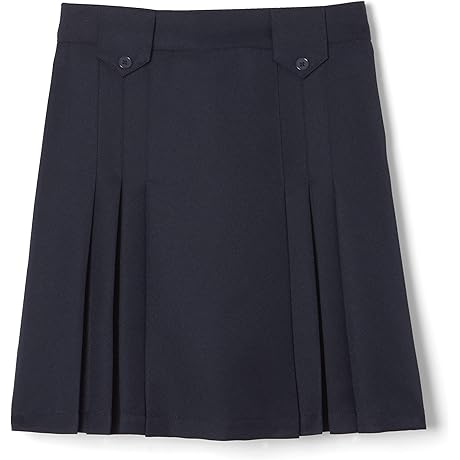 Girls' Front Pleated Skirt with Tabs: A Pleated Perfection for School Days
