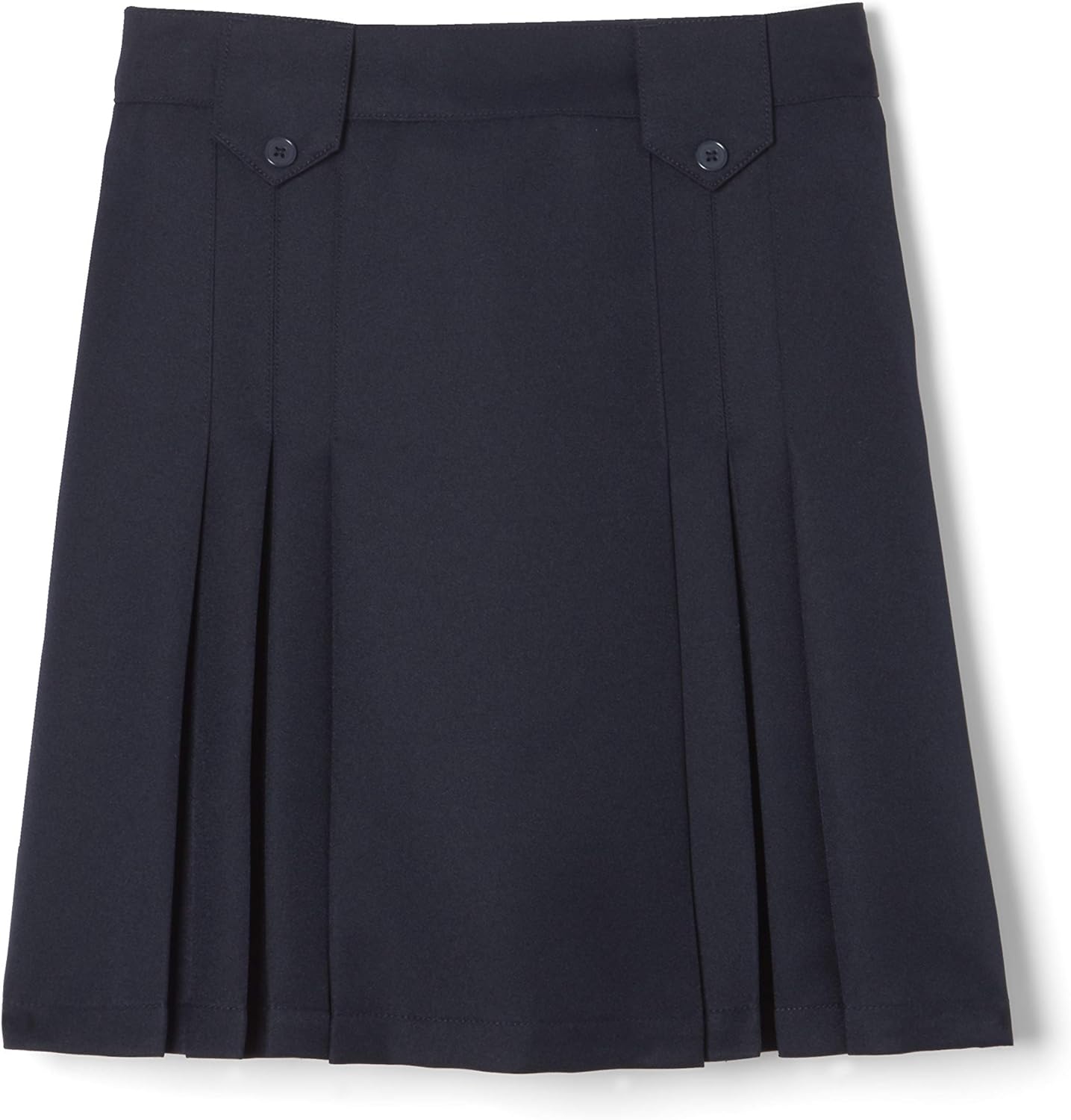 French Toast Girls' Front Pleated Skirt with Tabs 18 Navy