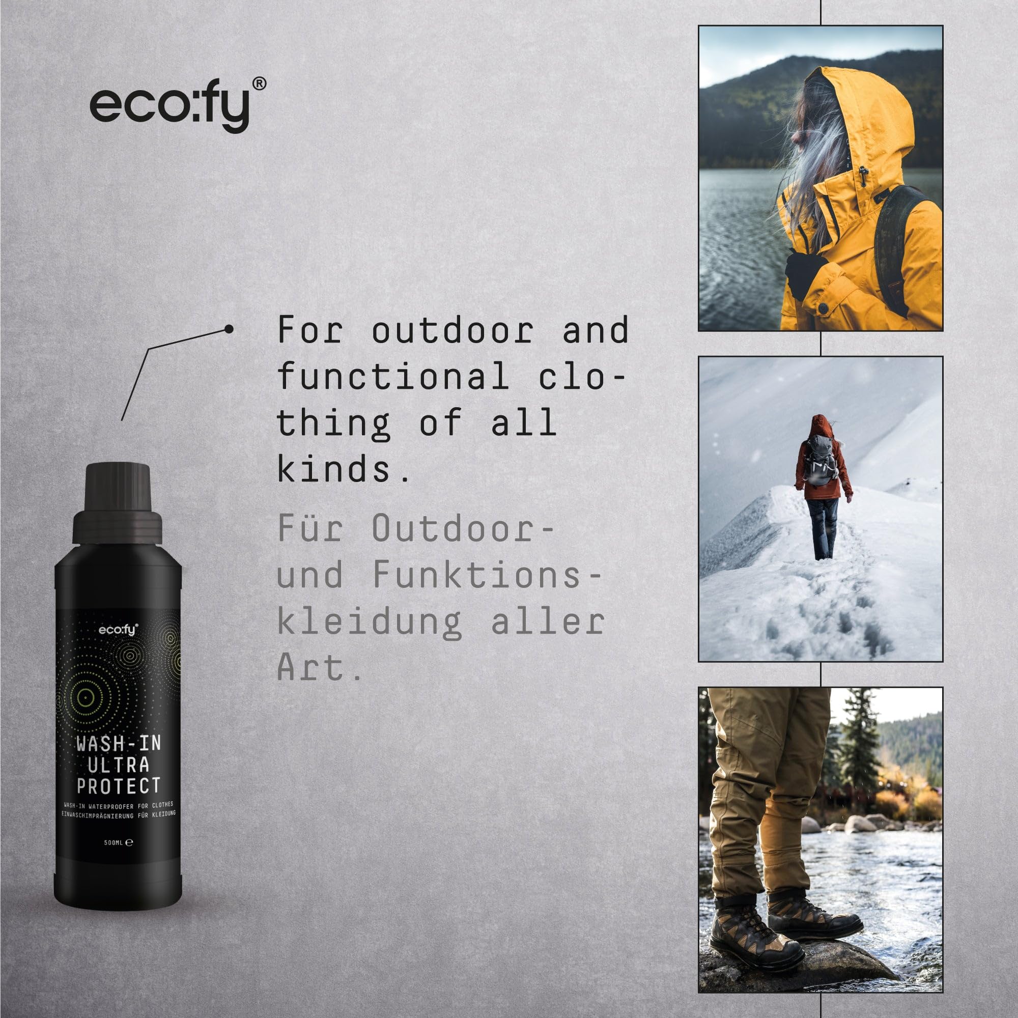 Ultra Protect Imprägnier Waschmittel Einwaschimprägnierung Textil Imprägnierung Regenjacke, Jacke, Gore-Tex, Funktionskleidung (5 l)